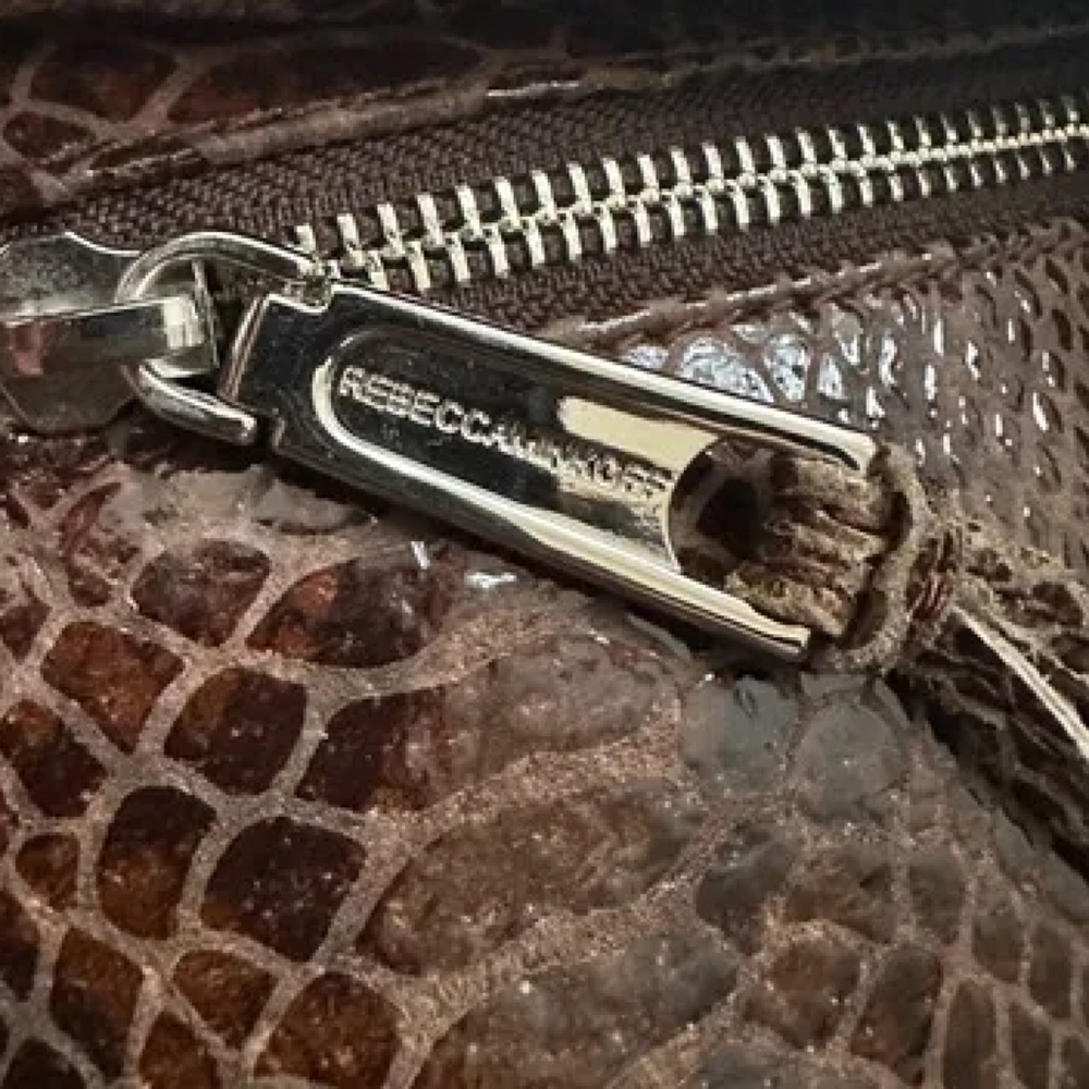 Rebecca Minkoff Brown Faux Snakeskin Crossbody Bag - Picture 7 of 13